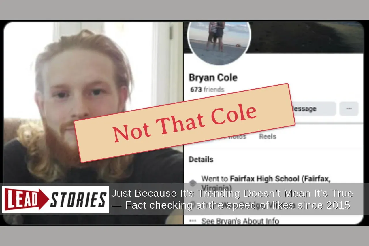 Fact Check: January 6 Pipebomb Suspect Is BRIAN Cole, NOT BRYAN Cole