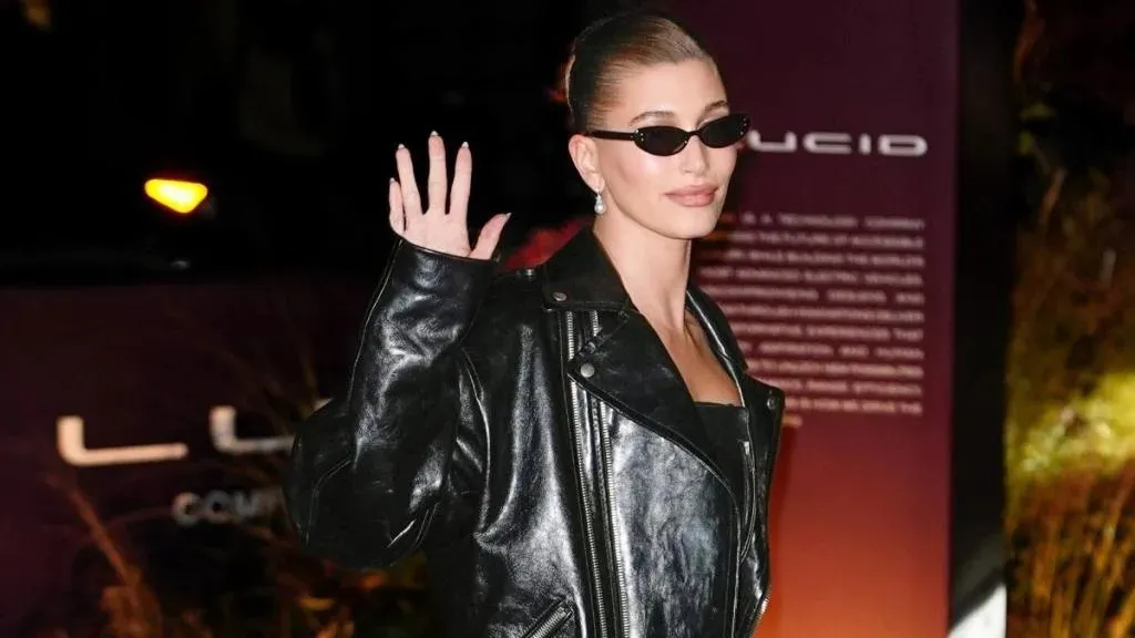 Hailey Bieber catches attention in 'Marty Supreme' Jacket while running birthday errands.