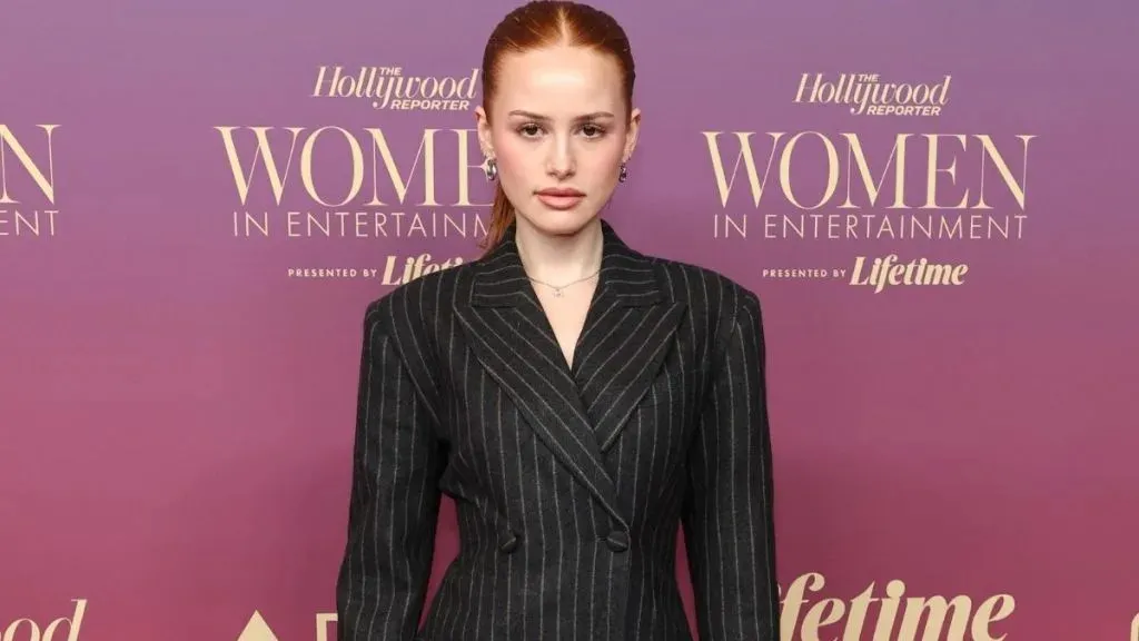 Madelaine Petsch Stuns in Short Blazer Dress Showing Off Her Legs