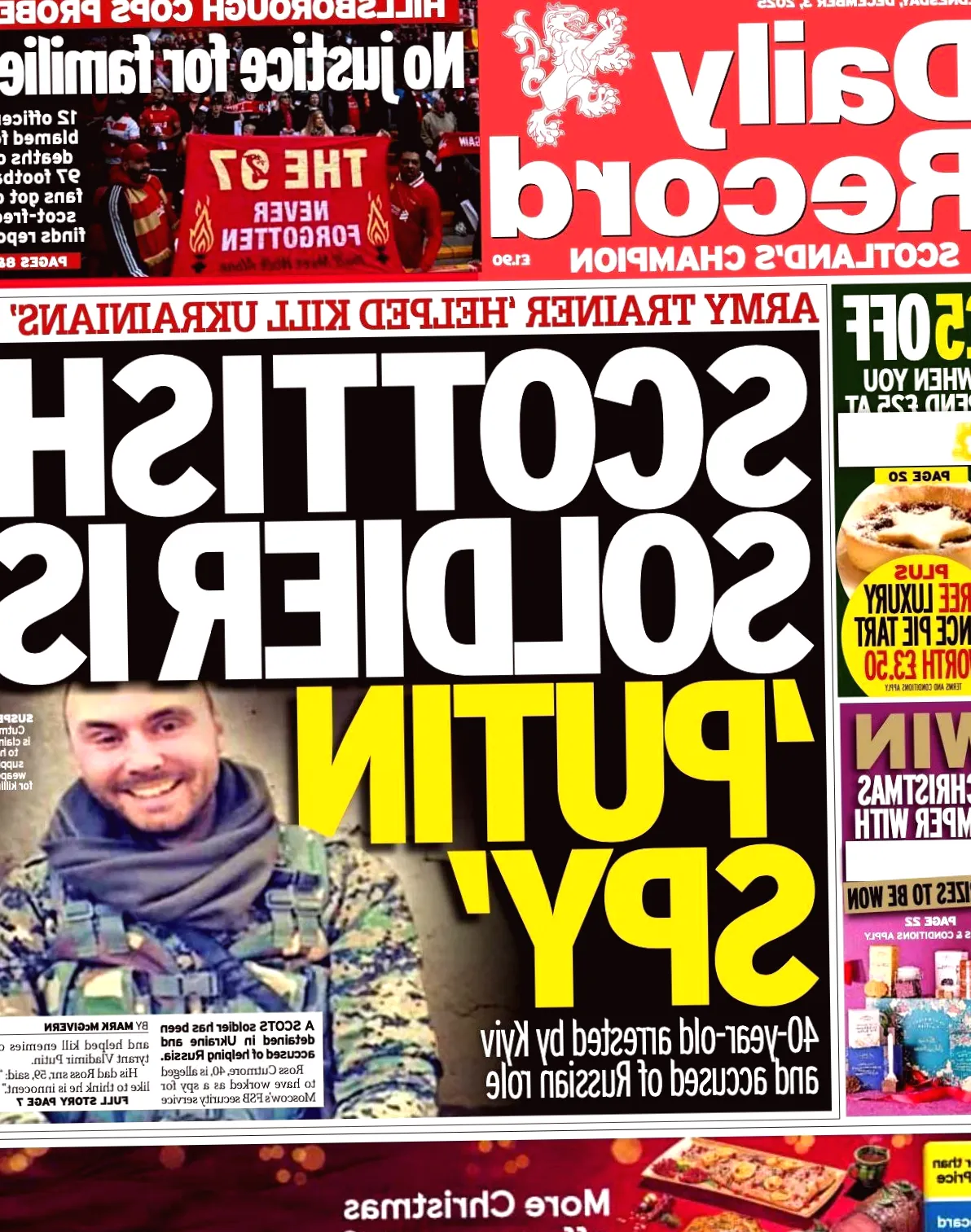 Scotland's newspapers: Scottish man accused of being 'Putin's spy' and World Cup ticket theft