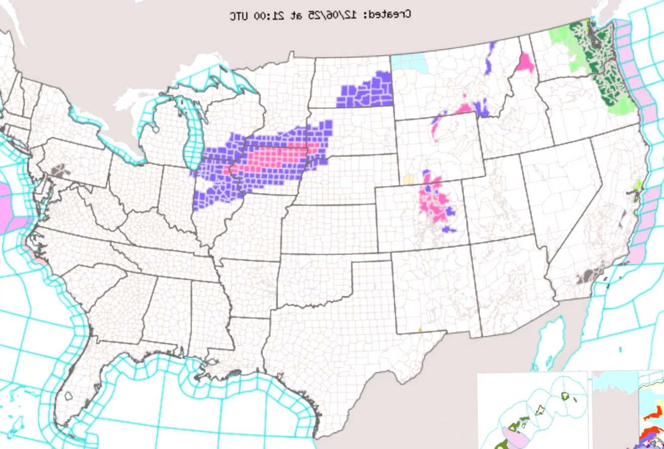 Winter weather alerts will affect 18 million people in the West and Midwest.