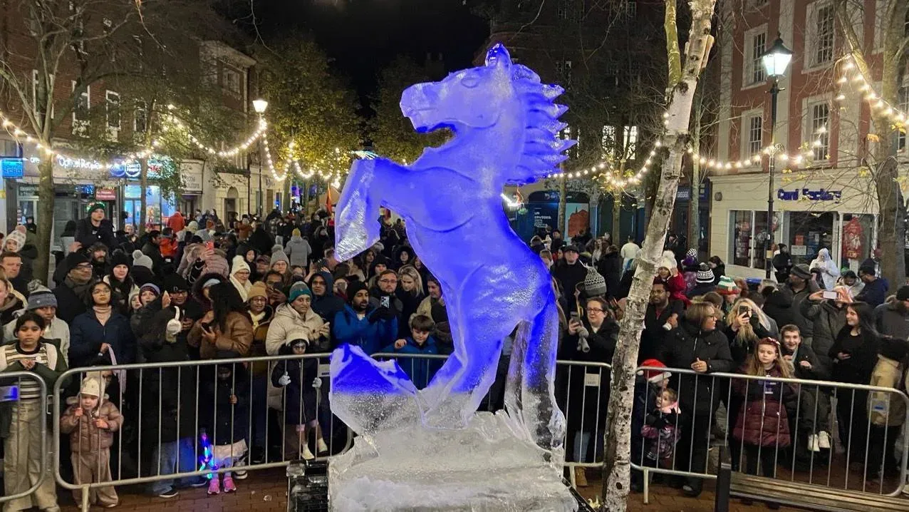 First fire and ice event in town draws thousands