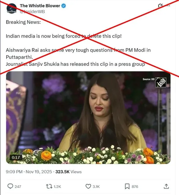 Manipulated video shows Bollywood star criticizing Indian Prime Minister for military losses