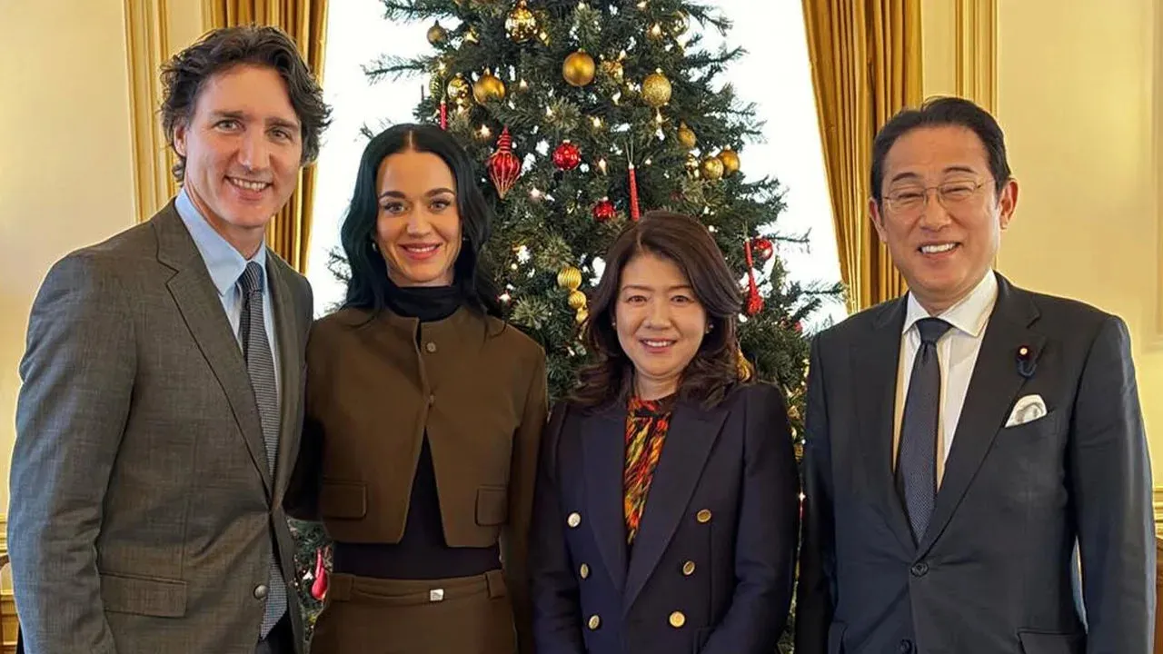 Katy Perry meets with former Japanese prime minister over lunch alongside Justin Trudeau