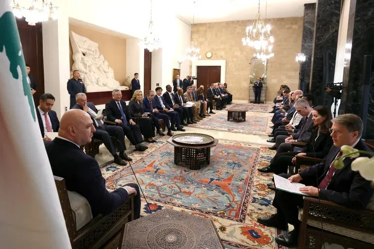 UNSC delegation meets with Lebanon's Aoun and visits south during Israeli escalation