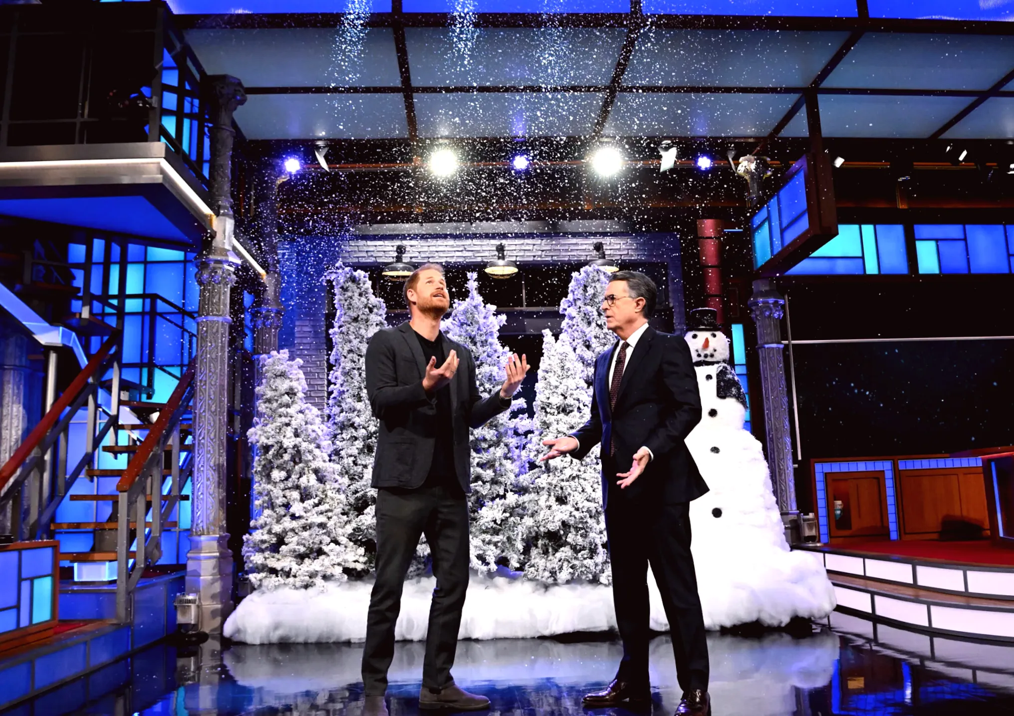 A "Gingerbread Prince" and a Trump joke make an appearance in Colbert's monologue...