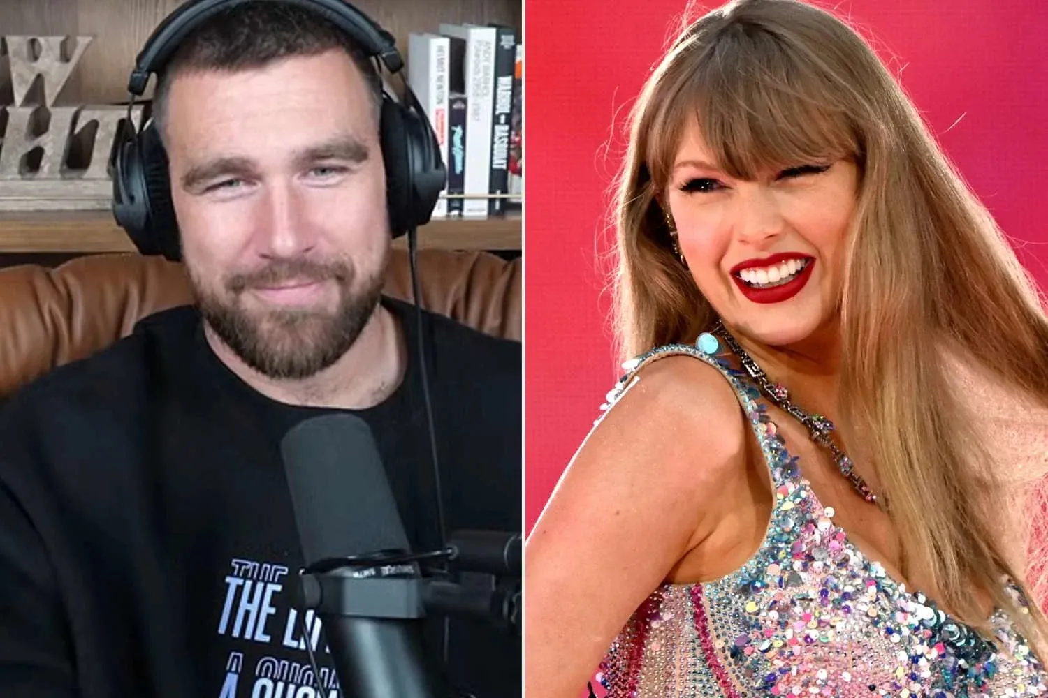 Travis Kelce Demonstrates His Devotion to Taylor Swift by Wearing “The Life of a Showgirl” Merch on “New Heights” Podcast
