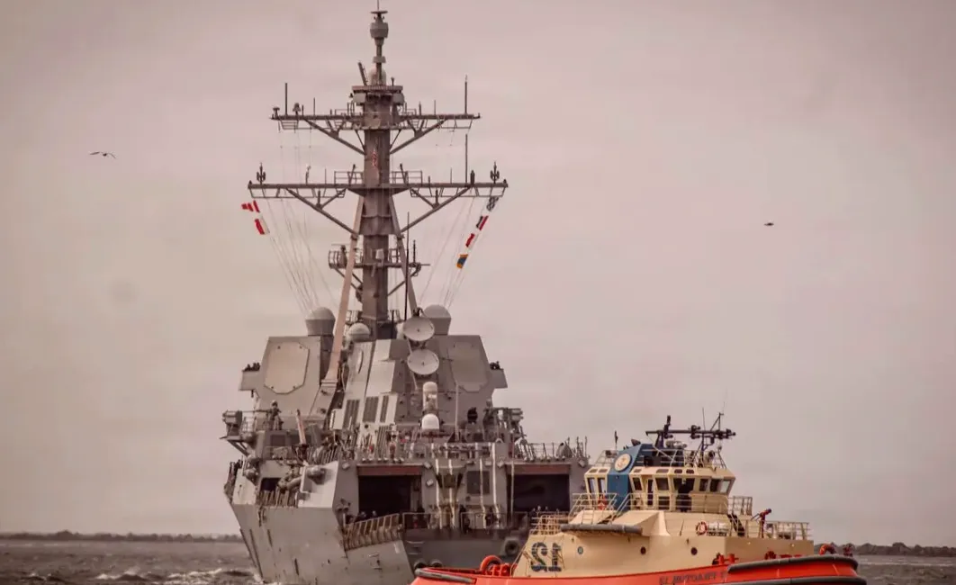 Arrival of Navy destroyer in Caribbean after joining fight against Houthis and Iran