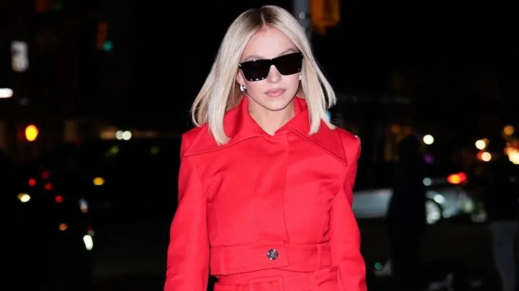 Sydney Sweeney Stuns in Red Mini-Skirt Outfit