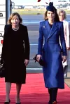 Kate Middleton opts for a Blue McQueen Coat and Sentimental Jewelry for the German State Visit to the United Kingdom